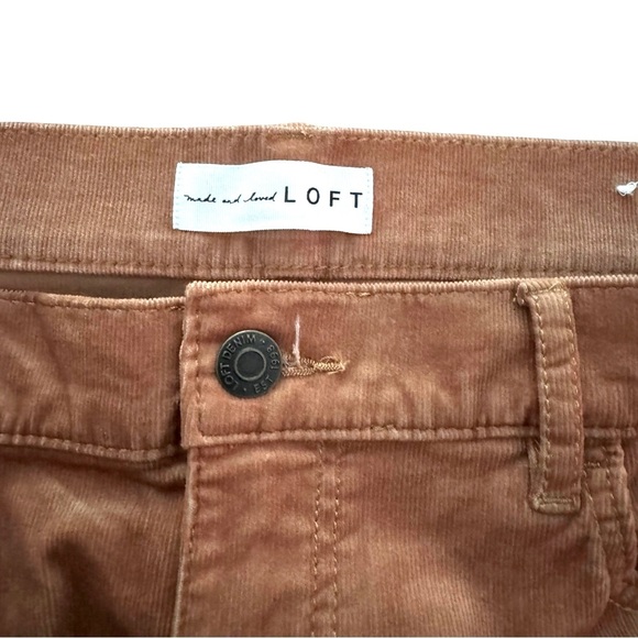 LOFT Size 30/10 Nutmeg High Waist Skinny Corduroy Jeans Cotton-Modal-Spandex - Picture 6 of 8